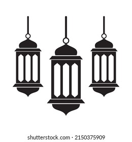 White background lantern vector illustration icon