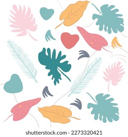 white background leaf pattern - illustration