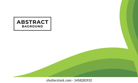 white background with leaf theme, flat green color