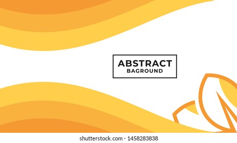 white background with leaf theme, flat orange color