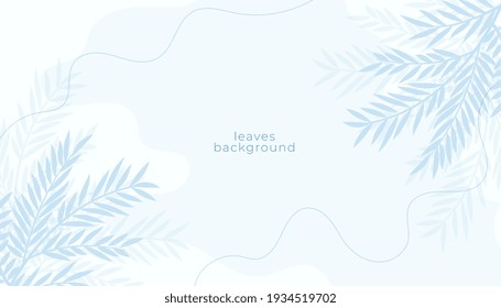 white background with leaves decoration