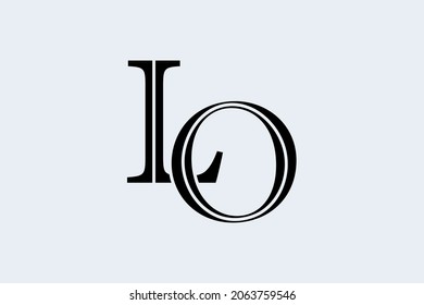 White background letter L O design. monogram logo