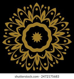 White background light coffee color mandala. New Design Luxury Mandala.