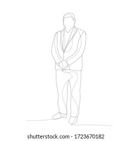 white background, line drawing man, sketch