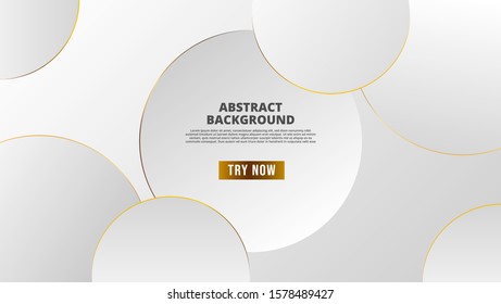White Background With Line Gold