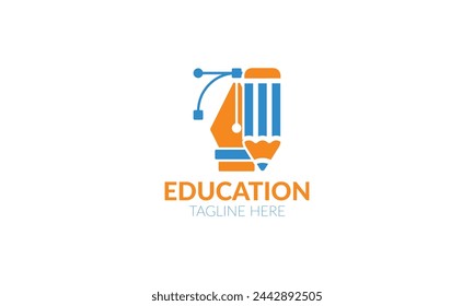 un fondo blanco con un logotipo para la educación