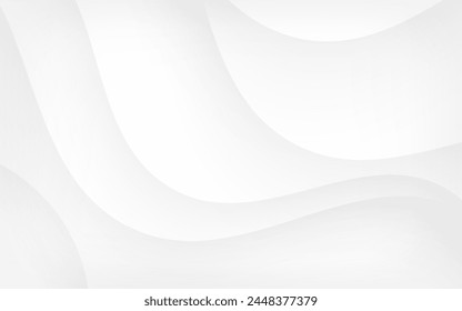 Fondo blanco textura abstracta de lujo Brillante con ondas suaves y hermosas Vector de stock