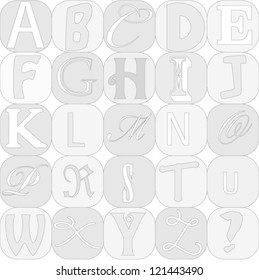 White background made of anonymous letters for wallpapers, paper bags, wrapping paper, scrap-booking