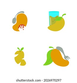 weißer Hintergrund Mango-Logo-Set