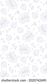 Fondo blanco con muchos follajes otoñales - Ilustración vectorial