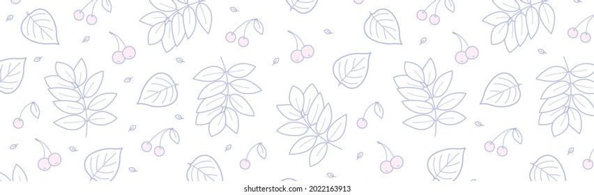 White background with many autumn foliage - Vector illustration