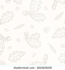 White background with many autumn foliage - Vector illustration