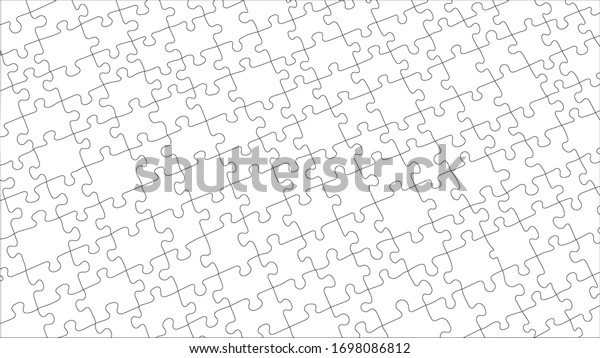 White Background Many Jigsaw Puzzles Without Stock Vector Royalty Free 1698086812