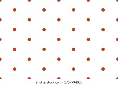  White background with many red dots.