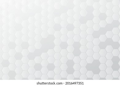 White Background of medical concept. Abstract white banner of medical technology and white and grey hexagon concept. Presentation template and banner for design and creative idea.
