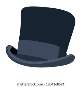 white background, men's top hat