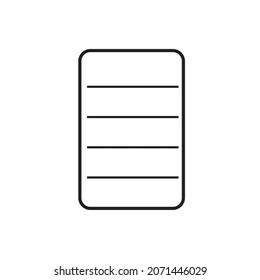 White background message memo paper icon.