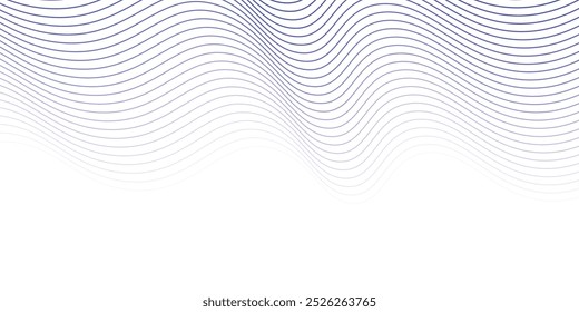 Fondo blanco con diseño abstracto de líneas azules mínimas. Ilustración vectorial