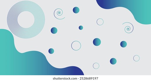 Fundo branco Fundo moderno abstrato com onda retrô Memphis vibrante azul gradiente cor dinâmica fluido formas fundo abstrato