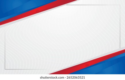 Fundo branco com cores azul e vermelho modernas