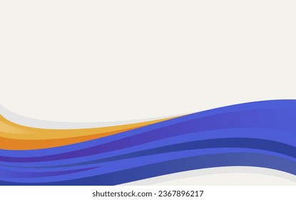 white background with a modern blue and yellow wave frame	
