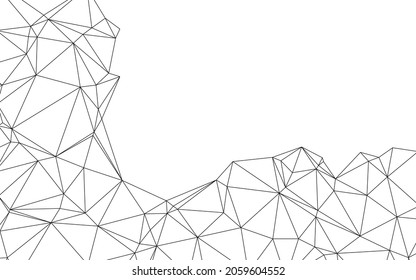 white background, modern low poly lines effect with luxury gradient for backdrop.