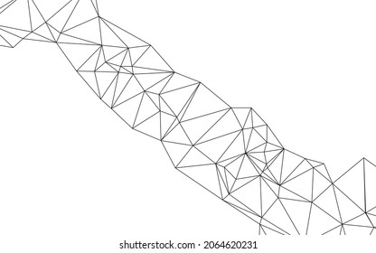 white background, modern low poly lines effect with luxury gradient for backdrop.