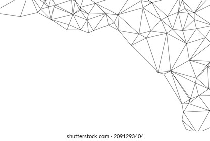 White background, modern low poly lines effect with luxury gradient for backdrop.