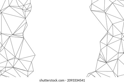 White background, modern low poly lines effect with luxury gradient for backdrop.