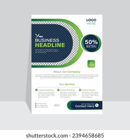 White background modern stylish flyer design template