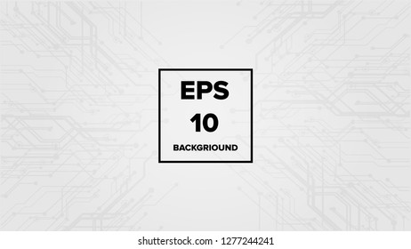 White background modern technology, banner.
