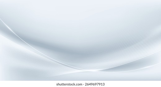 white background with modern wavy lines.