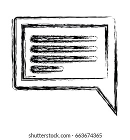 white background with monochrome blurred silhouette rectangular dialogue in closeup vector illustration
