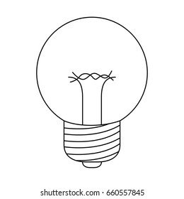 white background with monochrome silhouette of light bulb vector illustration