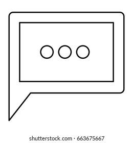 white background with monochrome silhouette square dialogue in closeup vector illustration