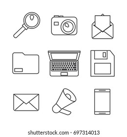 white background with monochrome team work and social media icons
