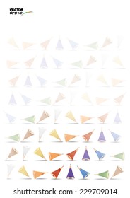 White background with the motif of color pencils