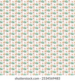 white background natural seamless pattern