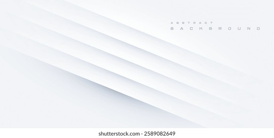 White background neumorphic abstract, Digital technology connect, cyber information communication, innovation future tech data, internet network connection, Ai big data, blue line dot illustration 3d