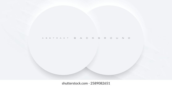 White background neumorphic abstract, Digital technology connect, cyber information communication, innovation future tech data, internet network connection, Ai big data, blue line dot illustration 3d