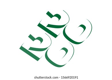 White background for new 2020 design. 2020 vector poster design.