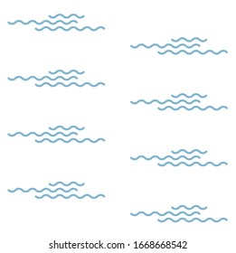 White background on blue wave pattern vector