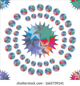 white background on colorful abstract pattern vector