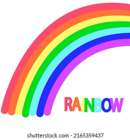 White background on colorful line rainbow. Hand drawn texture for fabric, wrapping, textile, wallpaper, apparel.Vector illustration.