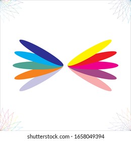 white background on colorful pattern vector