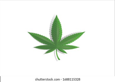 Cannabis Sativa Weed Leaf Cartoon Stock Vector (Royalty Free) 1733834573