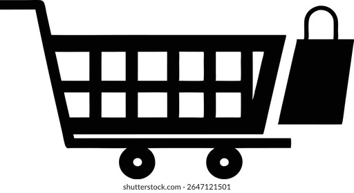 white background online shopping silhouette kit 
