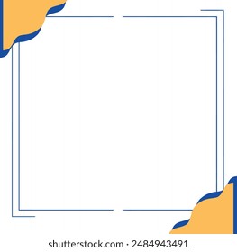 White background with an orange and blue frame, ideal for vibrant product photography, graphic design projects, branding materials, and social media posts.