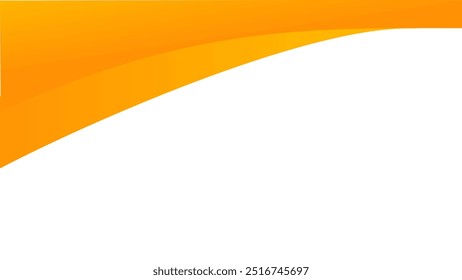 Fundo branco com forma curva laranja no canto adequado para projetos modernos, conceitos abstratos e temas vibrantes em projetos gráficos