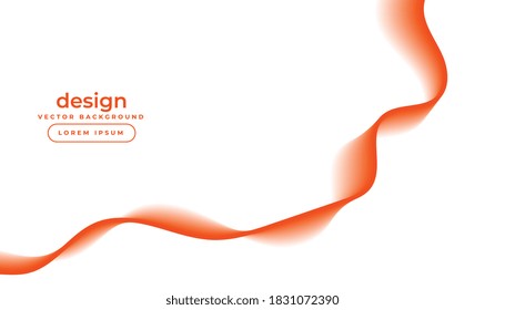 white background with orange flowing wavy lines
